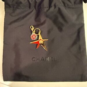 CHANEL Gold and Silver Comet Keychain